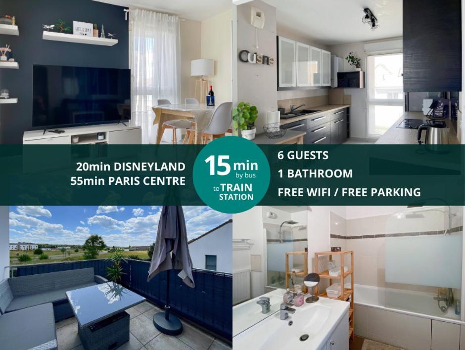 Le Chanteloupien - Appartement Pour 6 Proche Disneyland Paris Chanteloup En Brie Exterior foto
